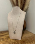 925 Sterling Silver Diamond Accent Pendant 18 in Chain Necklace