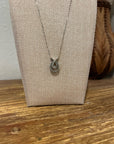 925 Sterling Silver Diamond Accent Pendant 18 in Chain Necklace