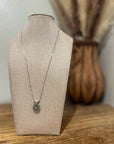 925 Sterling Silver Diamond Accent Pendant 18 in Chain Necklace