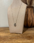 925 Sterling Silver Diamond Accent Pendant 18 in Chain Necklace