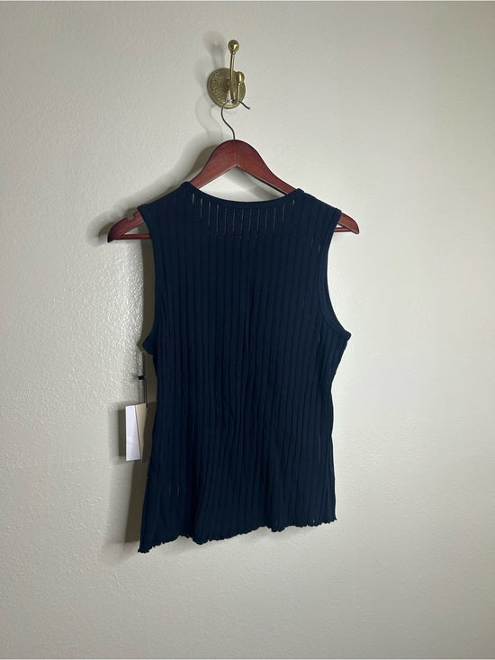 Nation LA 100% Organic Cotton Knit Ribbed Tank Top Ribbed In Night Sky