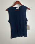 Nation LA 100% Organic Cotton Knit Ribbed Tank Top Ribbed In Night Sky