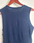 Nation LA 100% Organic Cotton Knit Ribbed Tank Top Ribbed In Night Sky