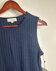 Nation LA 100% Organic Cotton Knit Ribbed Tank Top Ribbed In Night Sky