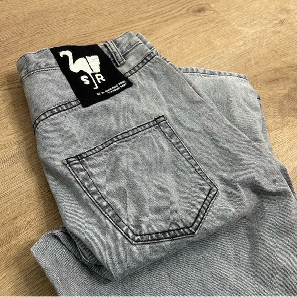 Sandrine Rose Sandrine Rose 100% Cotton Grey Denim Harem Drop Crotch Jeans - Denim, Cotton