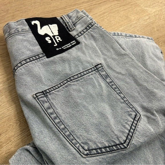 Sandrine Rose Sandrine Rose 100% Cotton Grey Denim Harem Drop Crotch Jeans - Denim, Cotton