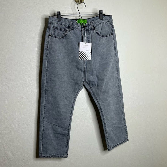 Sandrine Rose Sandrine Rose 100% Cotton Grey Denim Harem Drop Crotch Jeans - Denim, Cotton