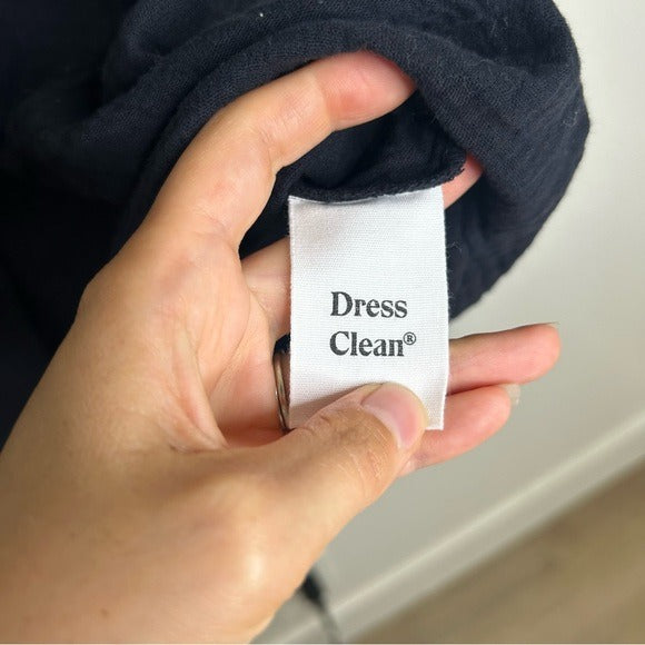 MATE The Label 100% Organic Cotton Gauze Button Down Shirt in Black