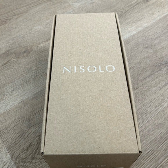 Nisolo All Day Heeled Leather Heeled Mule in Almond