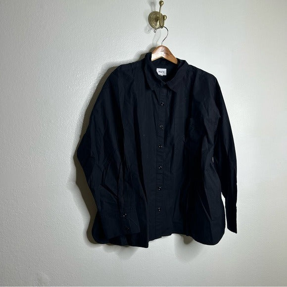 MATE the Label MATE The Label 100% Organic Cotton Poplin Button Down Shirt - Cotton