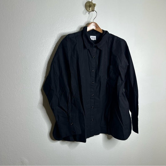 MATE the Label MATE The Label 100% Organic Cotton Poplin Button Down Shirt - Cotton