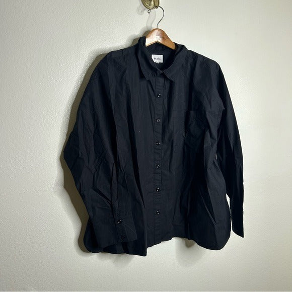 MATE the Label MATE The Label 100% Organic Cotton Poplin Button Down Shirt - Cotton