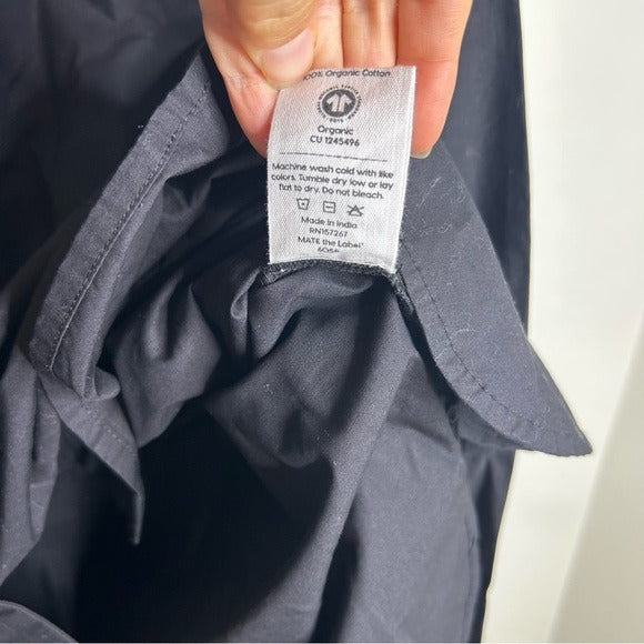 MATE the Label MATE The Label 100% Organic Cotton Poplin Button Down Shirt - Cotton