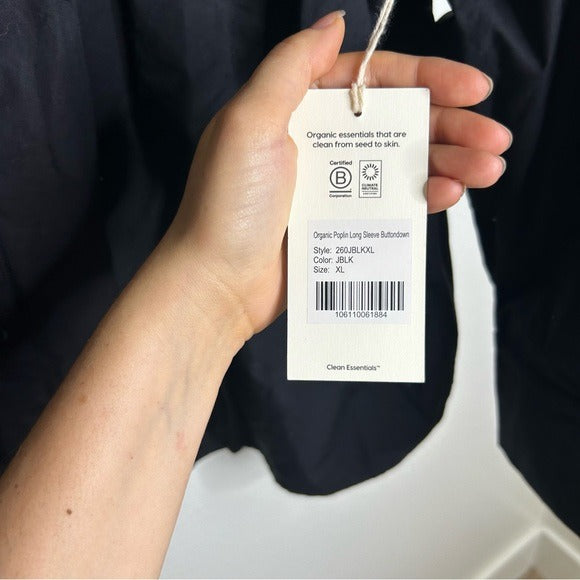 MATE the Label MATE The Label 100% Organic Cotton Poplin Button Down Shirt - Cotton