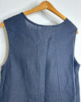 Bryn Walker 100% Linen Scoop Neck Black Tank Loose Fit Shift Dress