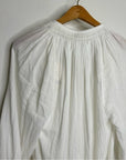 VINCE 100% Cotton Gauze White Long Sleeve Midi Dress Coverup
