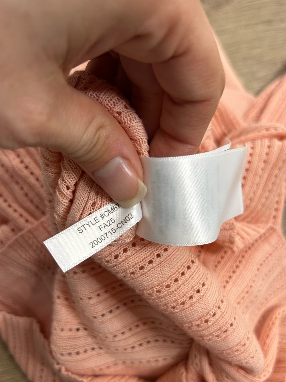 J. Crew 100% Cotton Knit Collared Button Down Sweater Top Peach