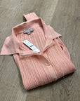 J. Crew 100% Cotton Knit Collared Button Down Sweater Top Peach