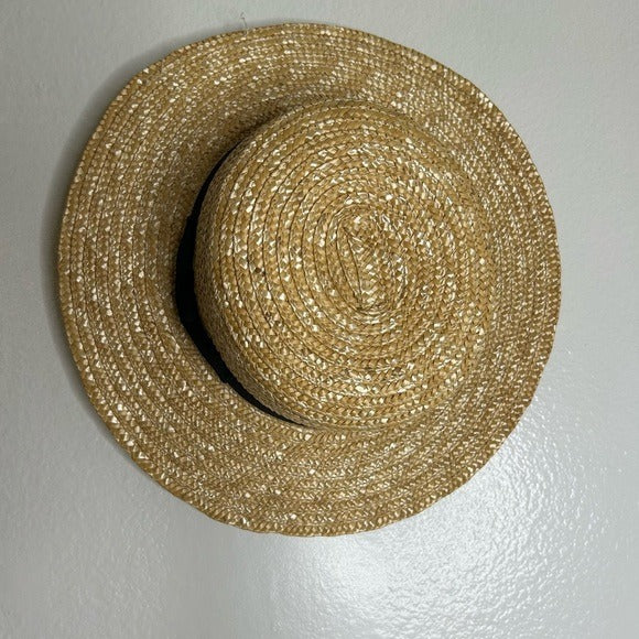 Lack of Color 100% Straw Hat Black Ribbon