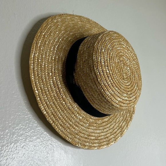 Lack of Color 100% Straw Hat Black Ribbon