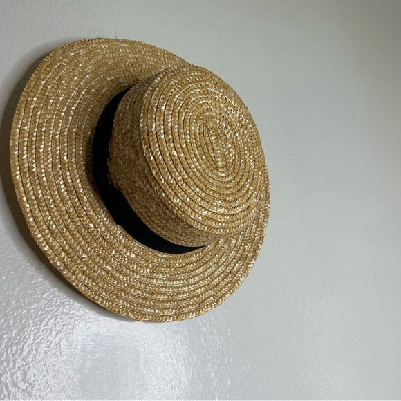 Lack of Color 100% Straw Hat Black Ribbon