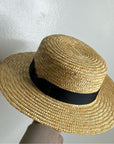 Lack of Color 100% Straw Hat Black Ribbon