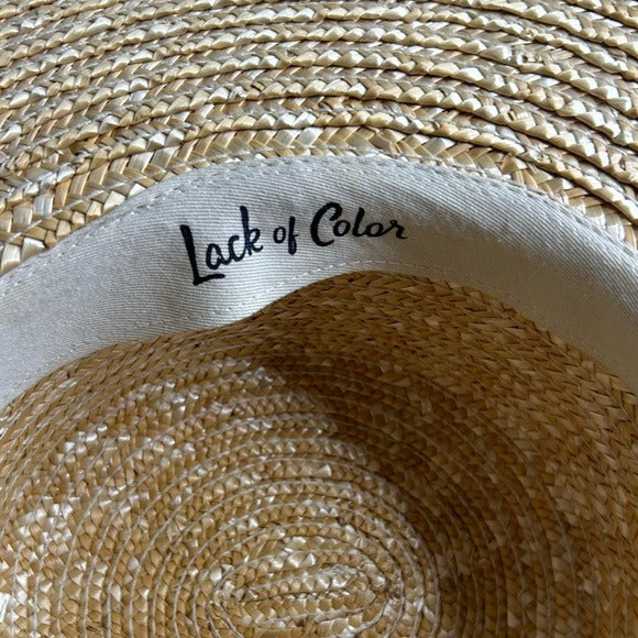 Lack of Color 100% Straw Hat Black Ribbon