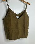 MATE The Label 100% Linen Green Camisole Tank Top