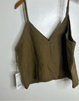MATE The Label 100% Linen Green Camisole Tank Top