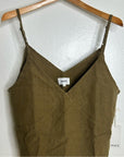 MATE The Label 100% Linen Green Camisole Tank Top