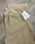 Nation LA 100% Pima Cotton Poplin Lucia Tie Waist Wide Leg Pant in Toffee