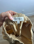 Nation LA 100% Pima Cotton Poplin Lucia Tie Waist Wide Leg Pant in Toffee