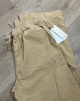 Nation LA 100% Pima Cotton Poplin Lucia Tie Waist Wide Leg Pant in Toffee