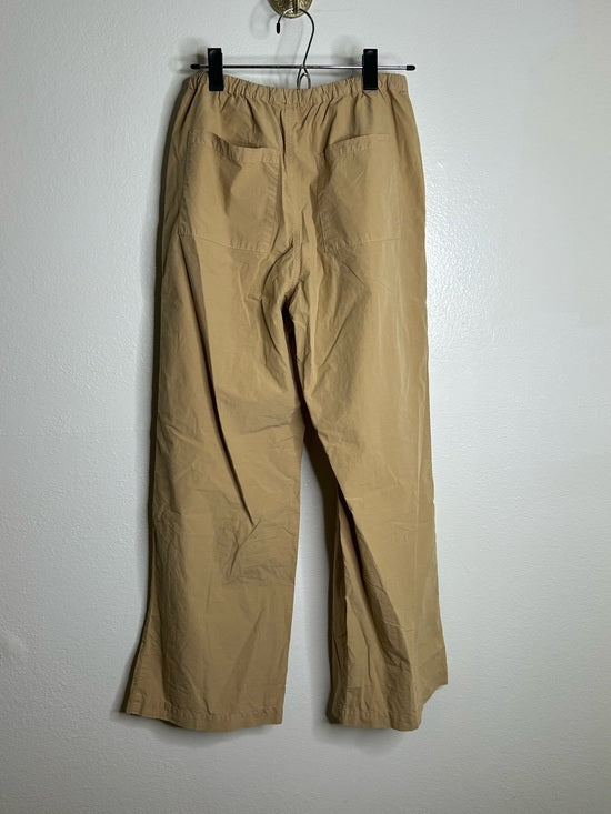 Nation LA 100% Pima Cotton Poplin Lucia Tie Waist Wide Leg Pant in Toffee