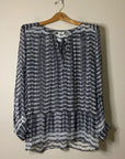 L’ Agence 100% Silk Oversized Drapey Tunic Top