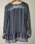 L’ Agence 100% Silk Oversized Drapey Tunic Top