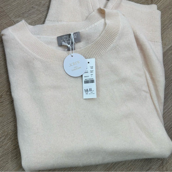 J. Crew J. Crew 100% Cashmere Relaxed Fit Sweater Vest in Heather Muslin - Cashmere