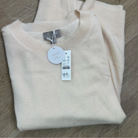 J. Crew J. Crew 100% Cashmere Relaxed Fit Sweater Vest in Heather Muslin - Cashmere