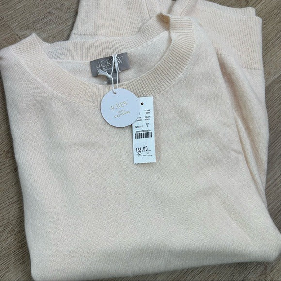 J. Crew J. Crew 100% Cashmere Relaxed Fit Sweater Vest in Heather Muslin - Cashmere