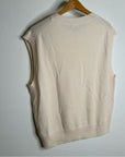 J. Crew 100% Cashmere Relaxed Fit Sweater Vest in Heather Muslin