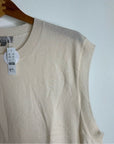 J. Crew 100% Cashmere Relaxed Fit Sweater Vest in Heather Muslin