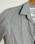 Frank & Eileen 100% Cotton Barry Polka Dot Gray Button Down