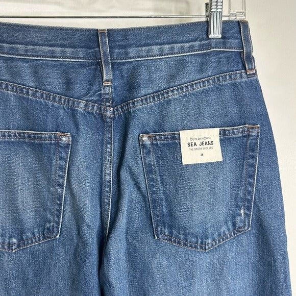 Outerknown 100% Organic Cotton The Brook Wide Leg Sea Jean