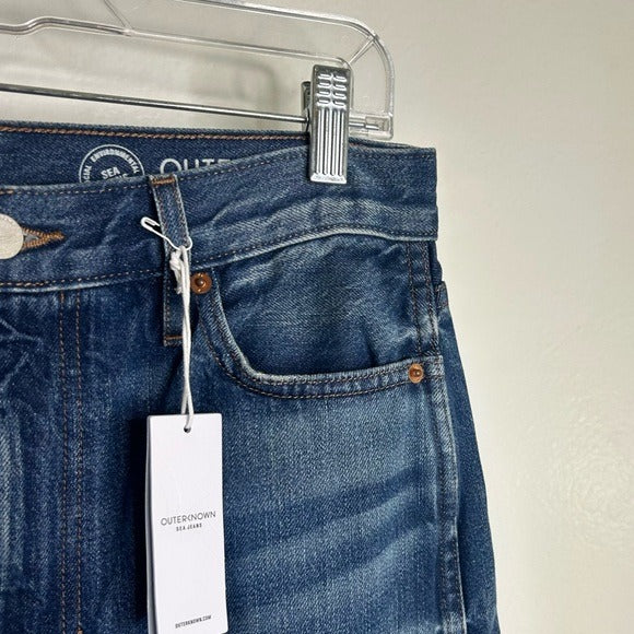Outerknown 100% Organic Cotton The Brook Wide Leg Sea Jean