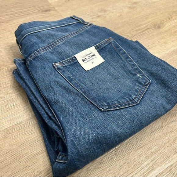 Outerknown Outerknown 100% Organic Cotton The Brook Wide Leg Sea Jean - Cotton