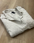 J. Crew x Baird McNutt 100% Linen Tan Oatmeal Slim Fit Long Sleeve Button Down