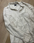 J. Crew x Baird McNutt 100% Linen Tan Oatmeal Slim Fit Long Sleeve Button Down