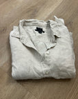 J. Crew x Baird McNutt 100% Linen Tan Oatmeal Slim Fit Long Sleeve Button Down
