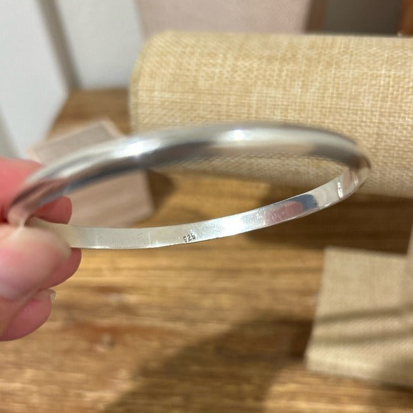 925 Sterling Silver Hinged Bangle Bracelet