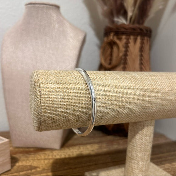 925 Sterling Silver Hinged Bangle Bracelet